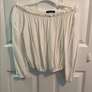 Brandy Melville Off the Shoulder White Top
